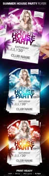 Summer House Party Flyer Template preview big.webp