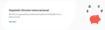 Error Amazon Afiliados al cambiar método de pago bancario. Deposito directo internacional - W...webp