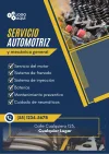 Anuncio servicio mecánica automotriz corporativo geométrico azul y amarillo.webp