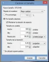 Opciones del cambio de tamaño de una imagen.webp