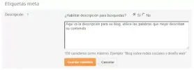 etiquetas meta para colocar al contenido de blogger, descripción del blog y aumentar las visi...webp
