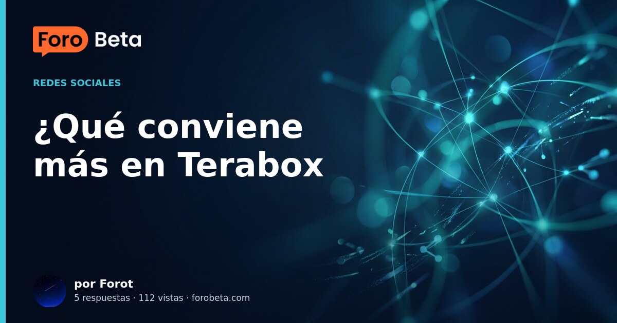 ¿Qué conviene más en Terabox