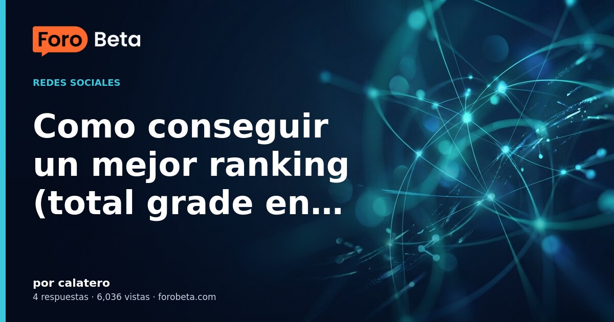 Como conseguir un mejor ranking (total grade en socialblade.com)