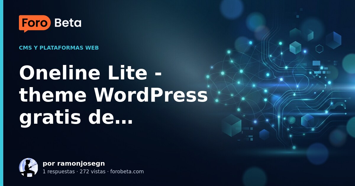 Oneline Lite - theme WordPress gratis de themehunk en su modo lite