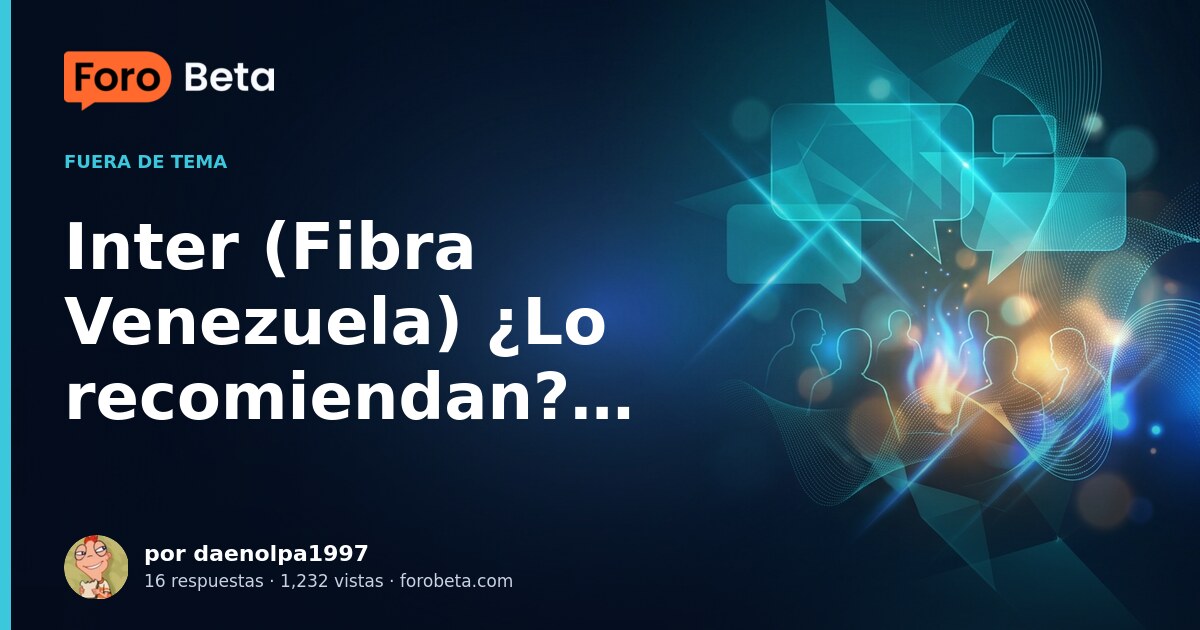 ¿Es bueno Inter FibraHogar en Venezuela? Opiniones