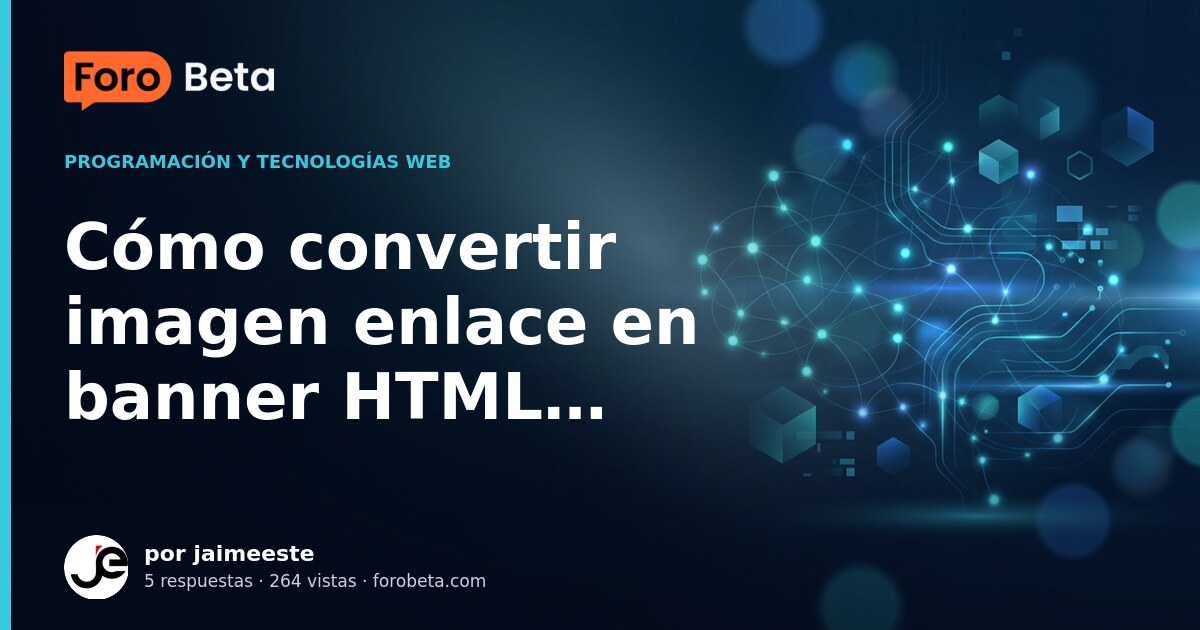Cómo convertir imagen enlace en banner HTML